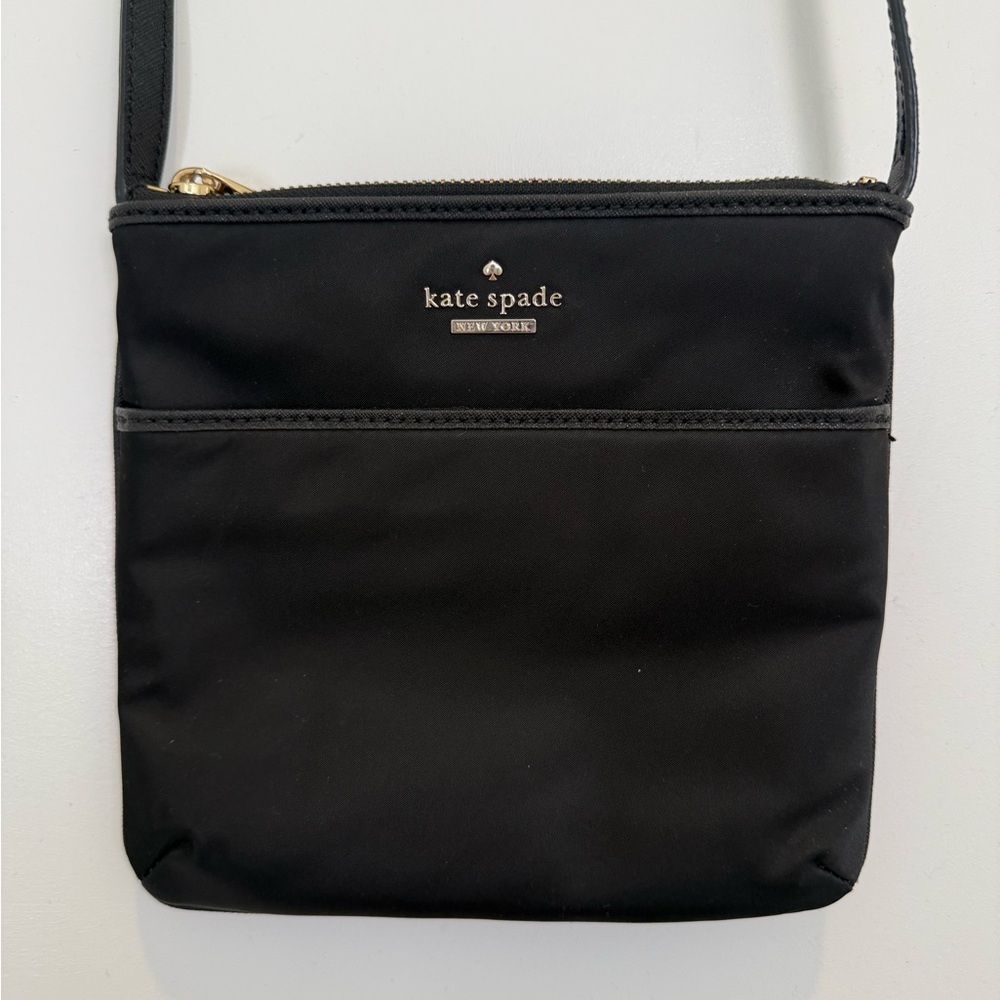 Kate Spade Black Nylon Leather On Purpose Swingpack Adjustable Crossbody Purse - Picture 1 of 8